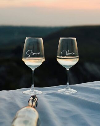 Calice Vino Coppia Personalizzato Bicchiere Nome Scritto Calligrafico9