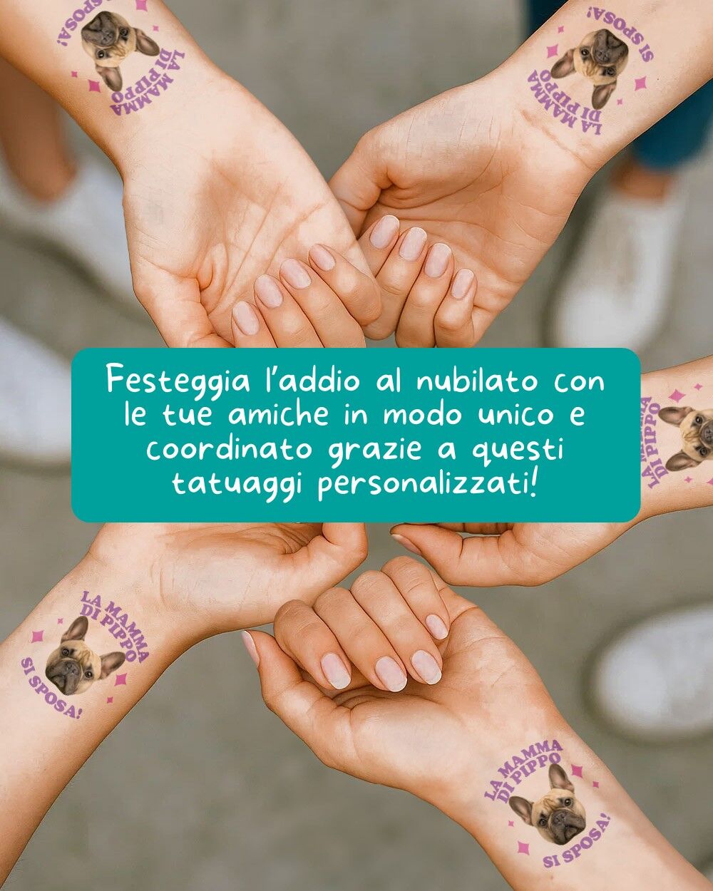Tatuaggi Temporanei Personalizzati Addio Al Nubilato Cane 1