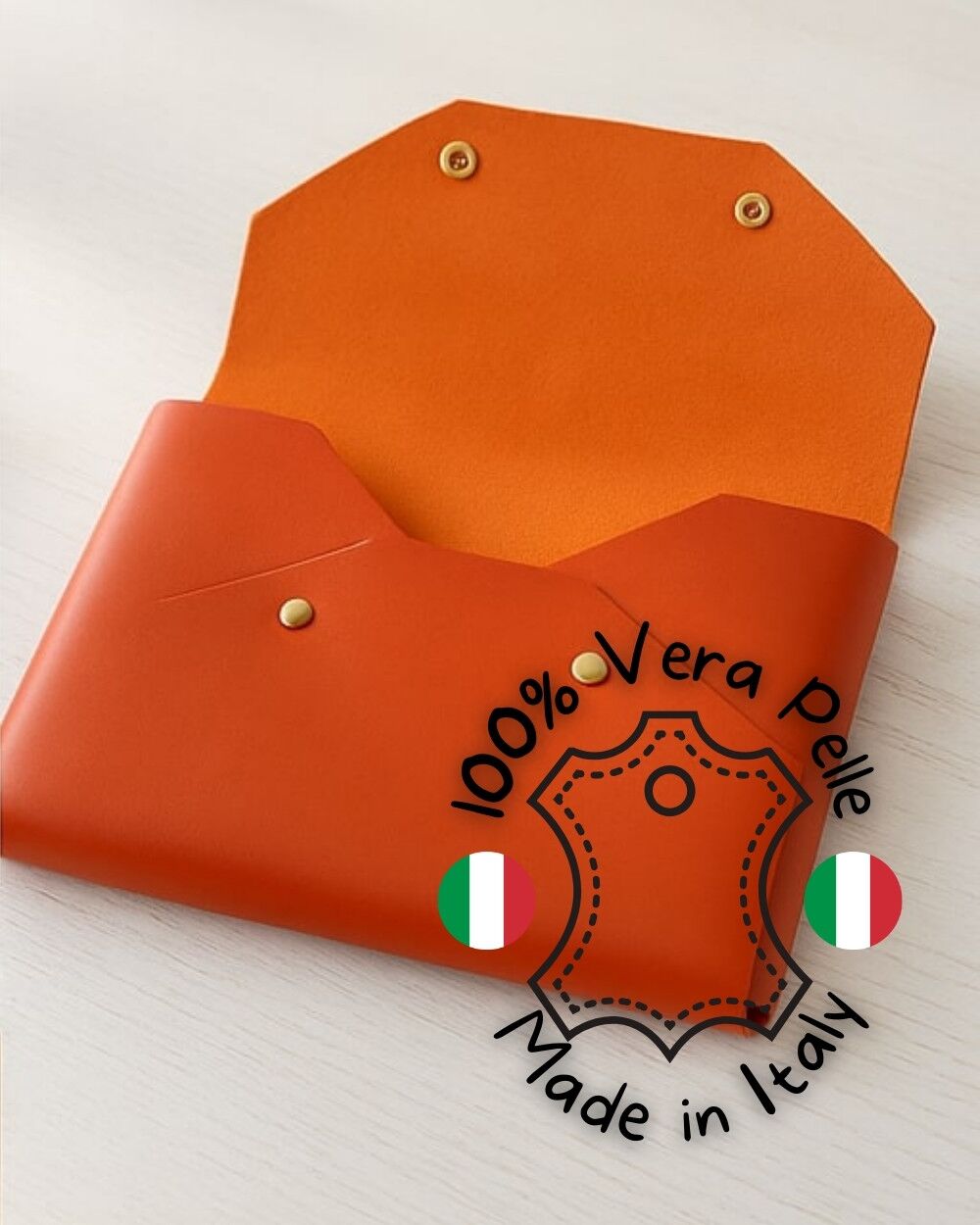 Pochette Rettangolare Cuoio 4