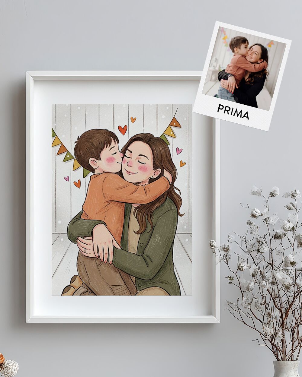 RITRATTO Illustrazione Mamma Bambino Personalizzata Libro Bambino3