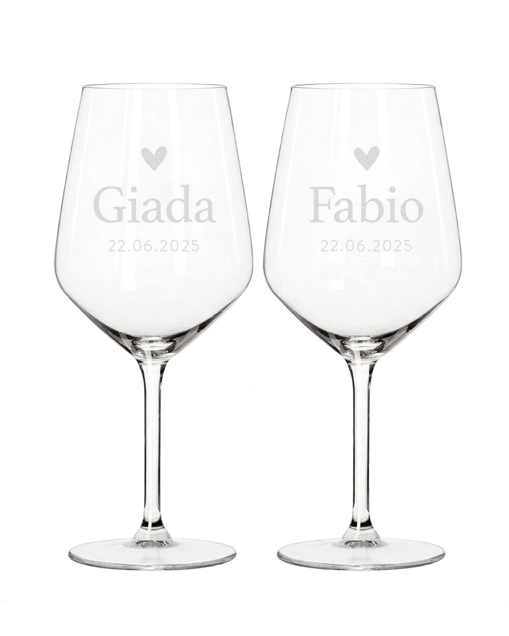 Coppia Calici Vino Nomi Regalo Personalizzato Anniversario Compleanno