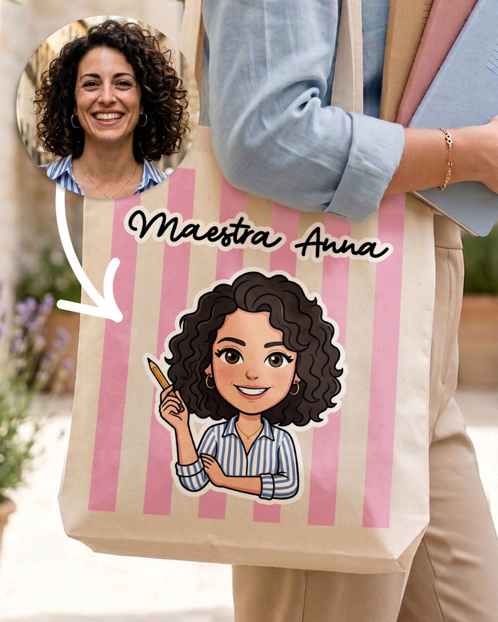 borsa-shopper-ritratto-regalo-personalizzato-maestra-scuola