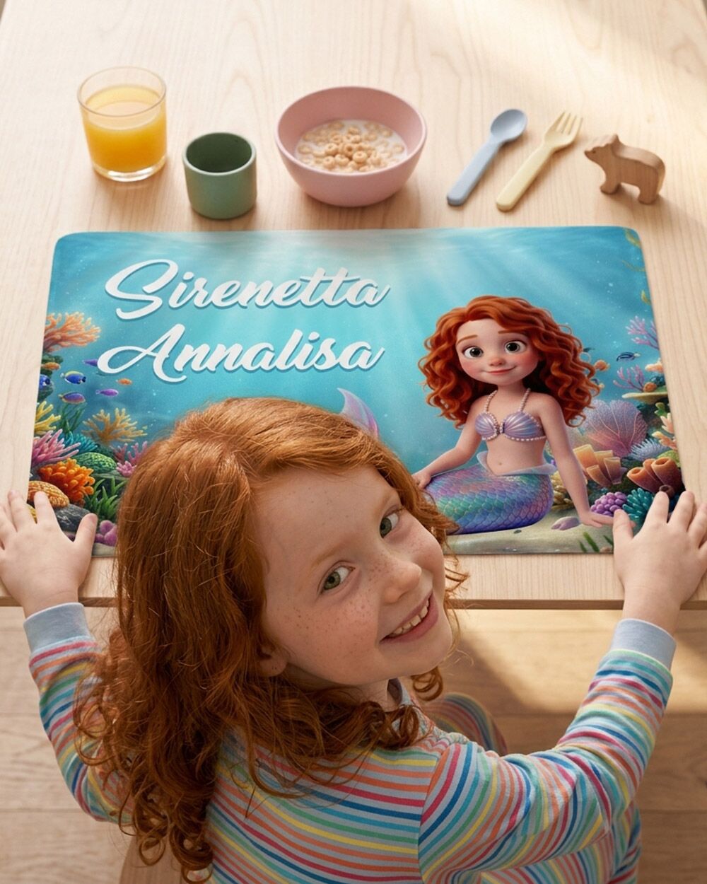 regalo-personalizzato-tovaglietta-colazione-ritratto-cartone-sirena