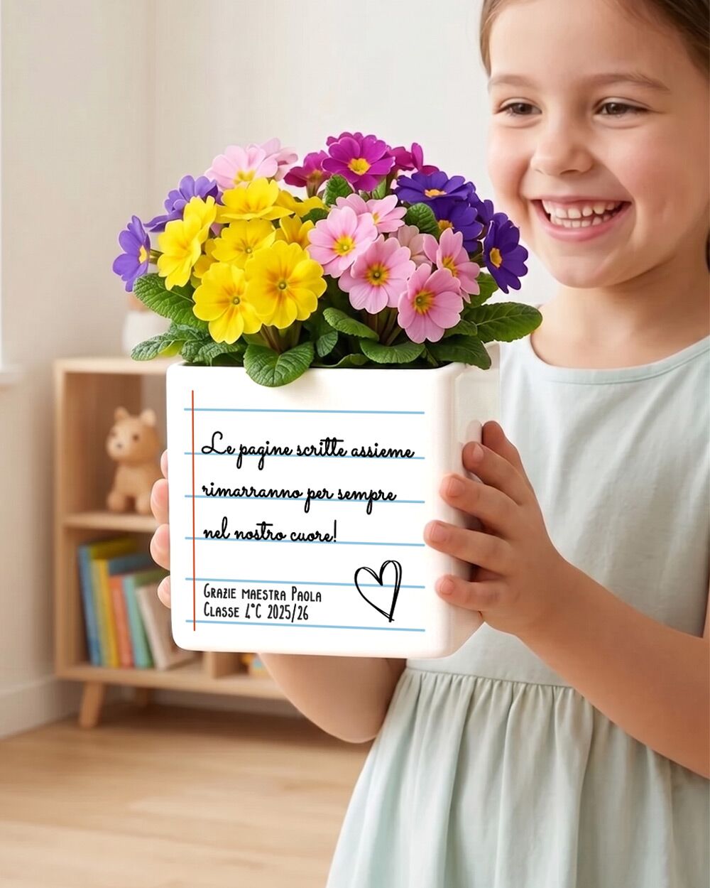 Vaso di Ceramica con Frase e Dedica - Regalo Maestre - immagine 5