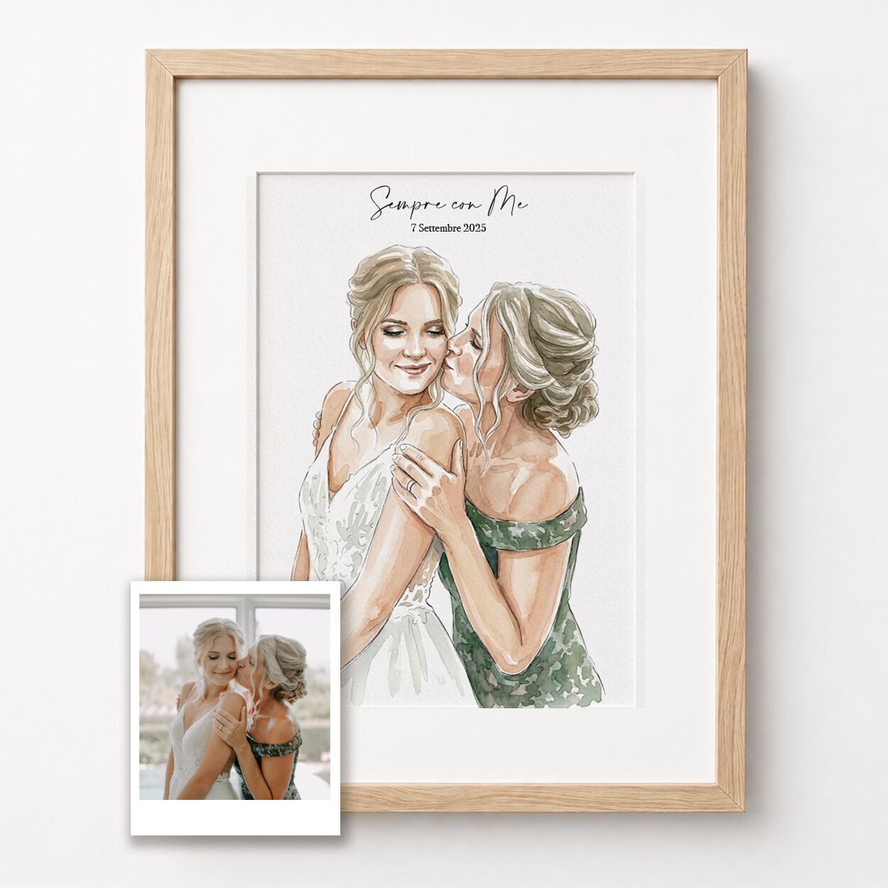 ritratto-matrimonio-acquerello-linea-no-sfondo-mamma-sposa