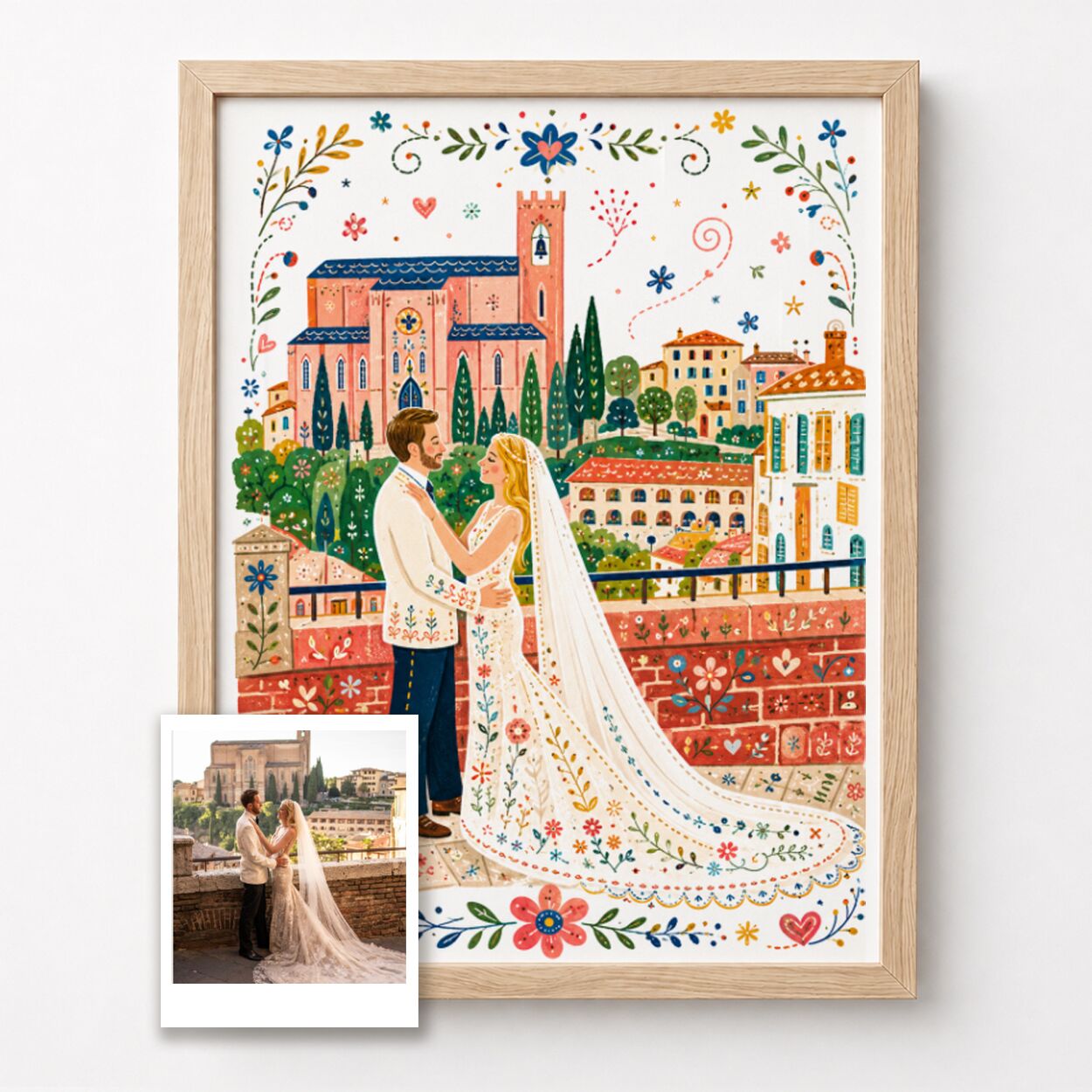 ritratto-matrimonio-pop-colori-illustrazionee