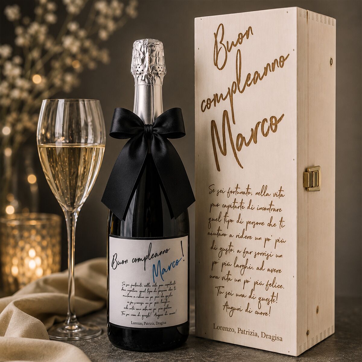 Bottiglia di Vino Personalizzata con Nome e Dedica – Idea Regalo per Compleanno Uomo - immagine 4