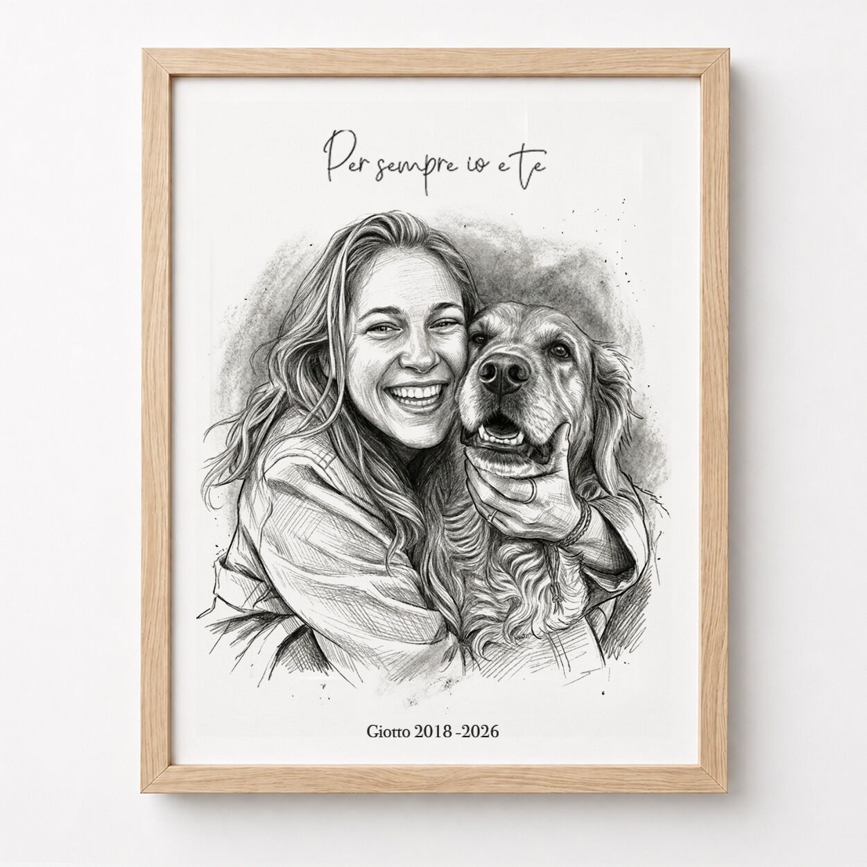 ritratto-da-foto-regalo-cane-padrone-matita-carboncino-su-misura