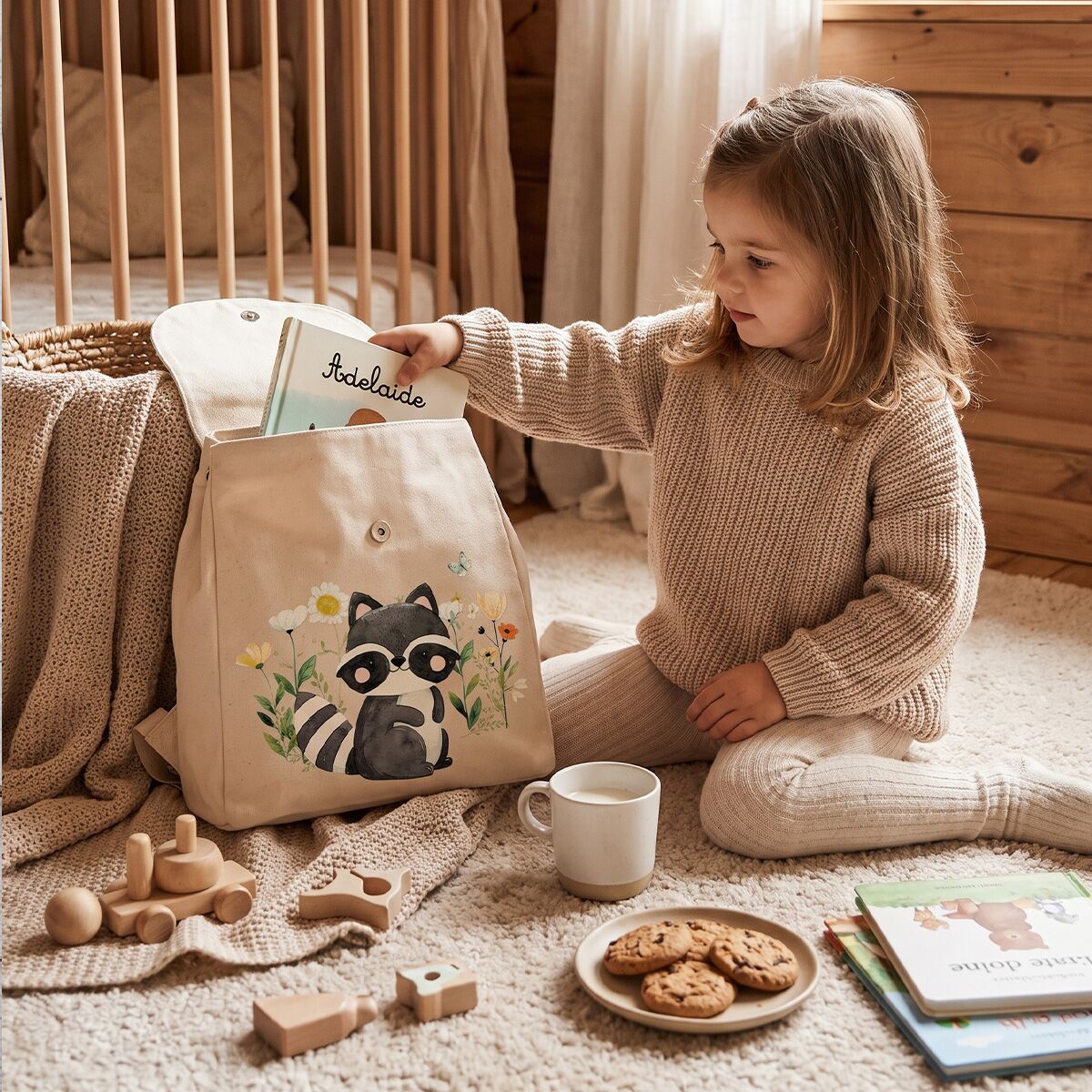 Zainetto Personalizzato con Nome e Animaletti del Bosco per Asilo e Scuola Materna – Zaino Bambine con Unicorno - immagine 9
