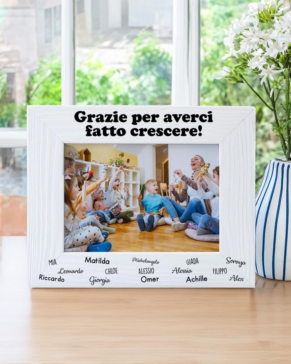 Cornice Personalizzata Regalo Maestra Foto Nomi Bambini