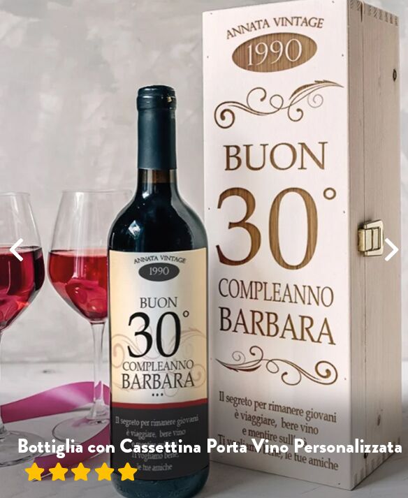 Bottiglie Personalizzata Dedica Regalo Compleanno Cassettina