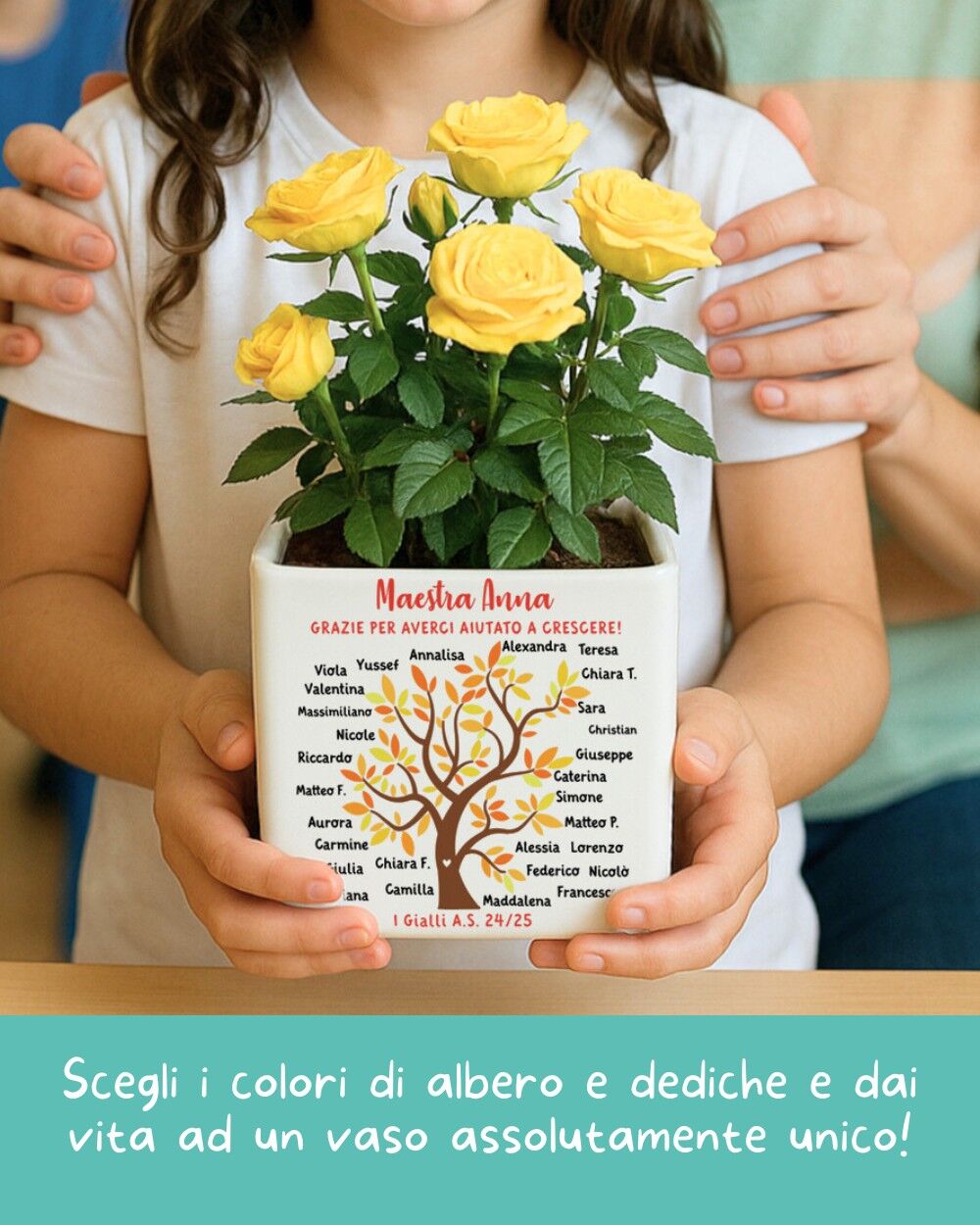 Vaso Maestre Albero Della Vita Olalla Regalo Personalizzato Fine Anno 16