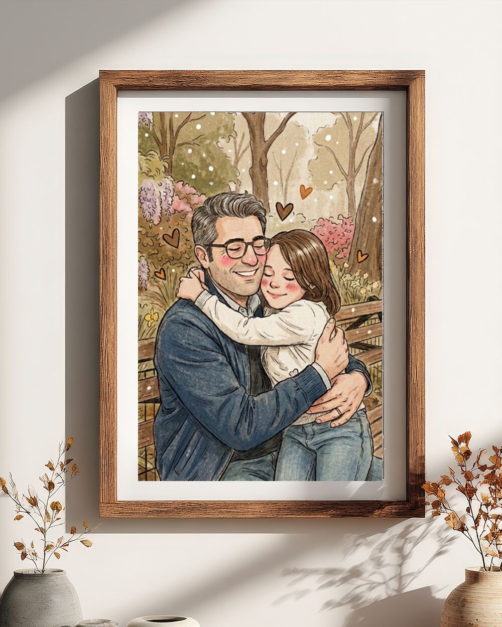 RITRATTO Illustrazione Papa Bambini Personalizzata Fumettor3