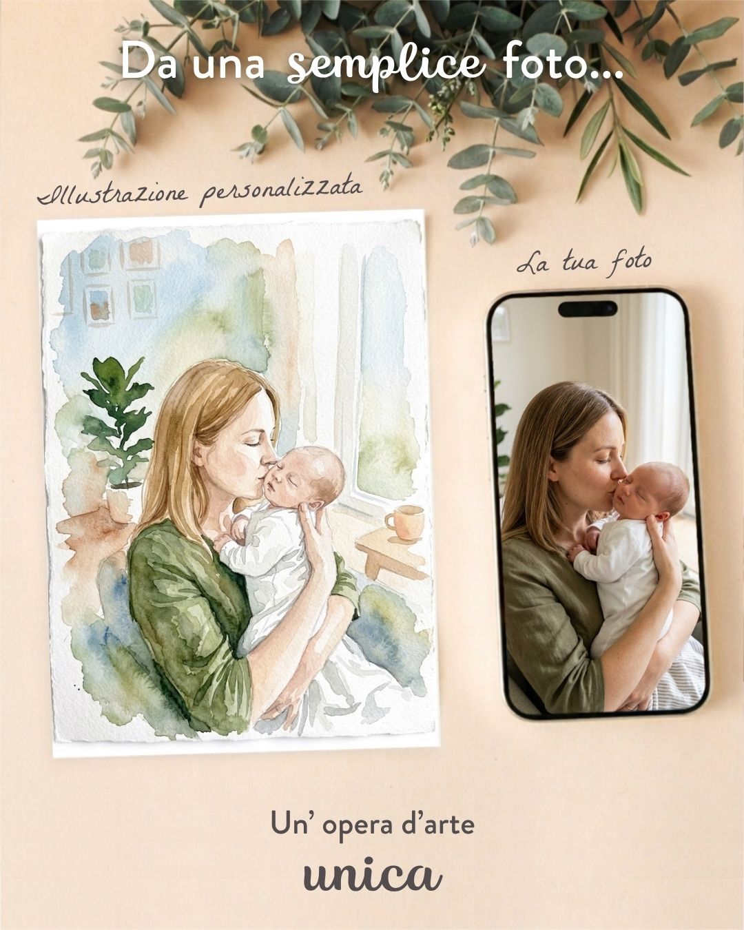 regalo-personalizzato-ritratto-acquerello-festa-mamma