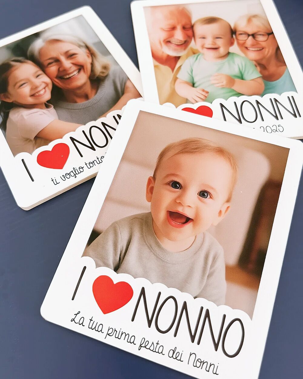 Magnete Calamita da Frigo Polaroid Personalizzata con Foto e Dedica "I Love Nonni" - Idea Regalo Natale e Festa dei Nonni - immagine 13