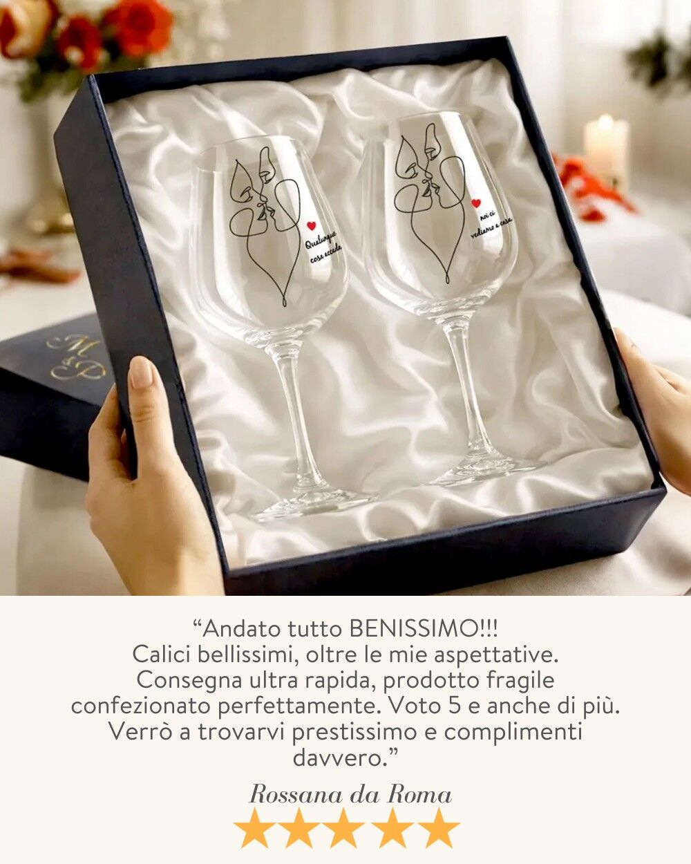 Calici Personalizzati Line Art Idea Regalo Romantica San Valentino 2