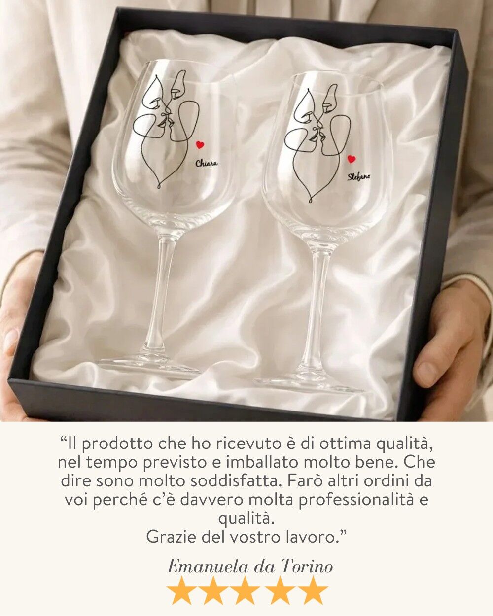 Calici Personalizzati Line Art Idea Regalo Romantica San Valentino 5