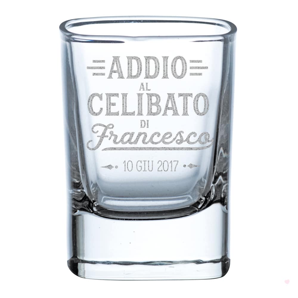 Bicchieri Liquore Personalizzati Addio Celibato