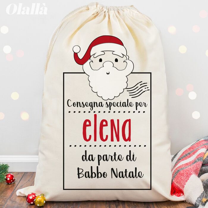 Sacca Babbo Natale Personalizzata Babbo Natale Regalo607