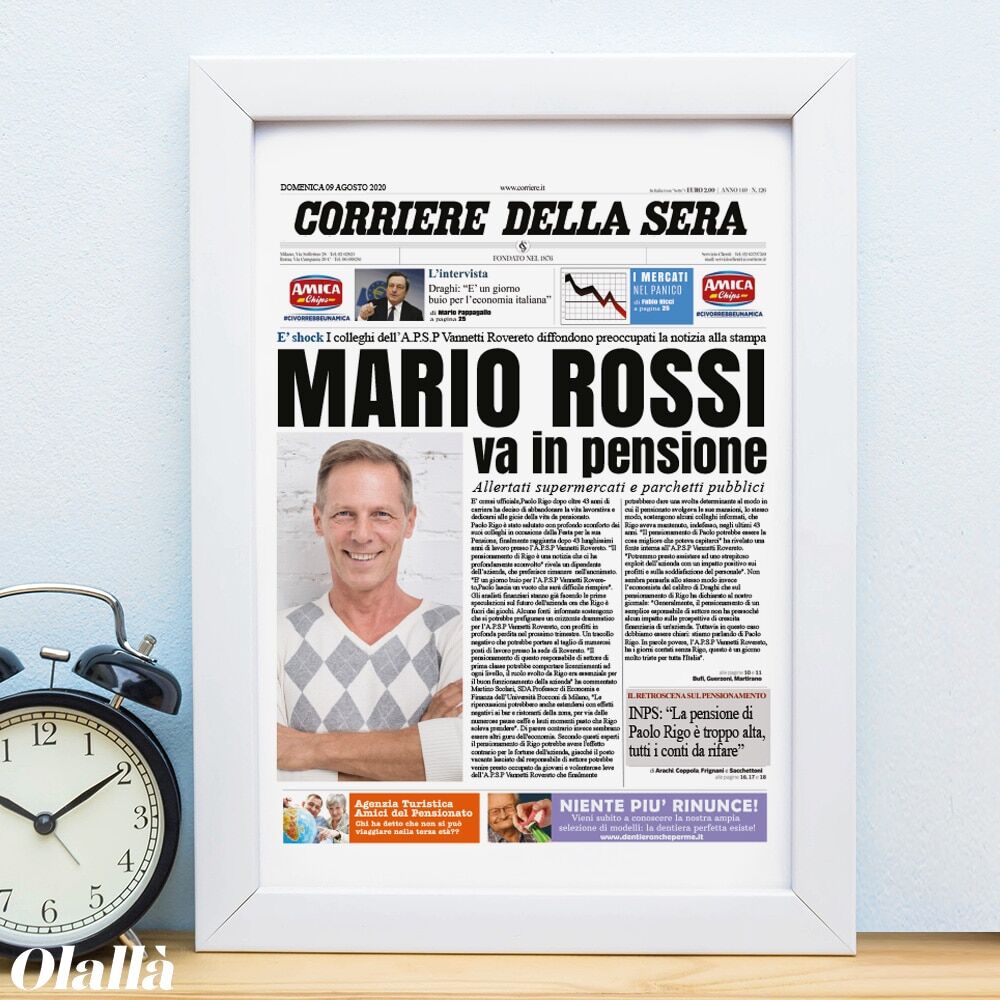 Finta Pagina Giornale Pensione 2
