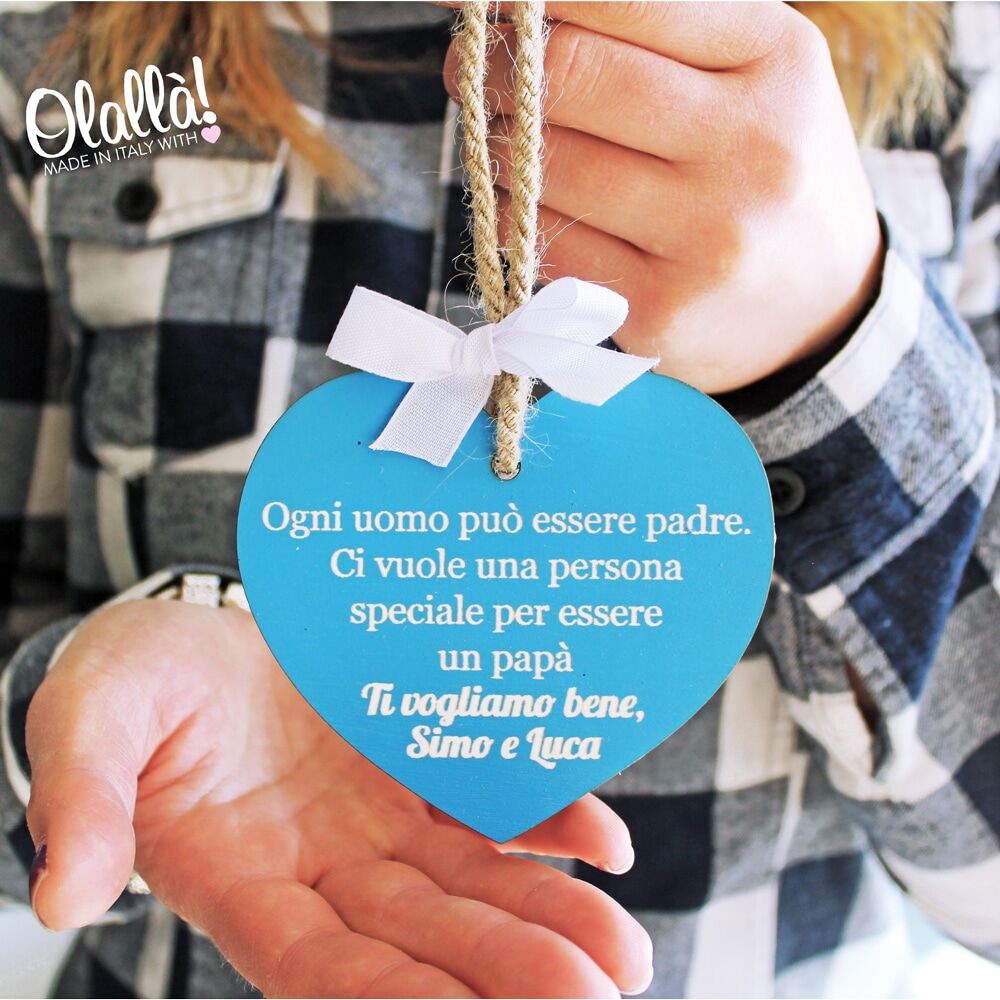 Targhetta Legno Papa Frase Personalizzata