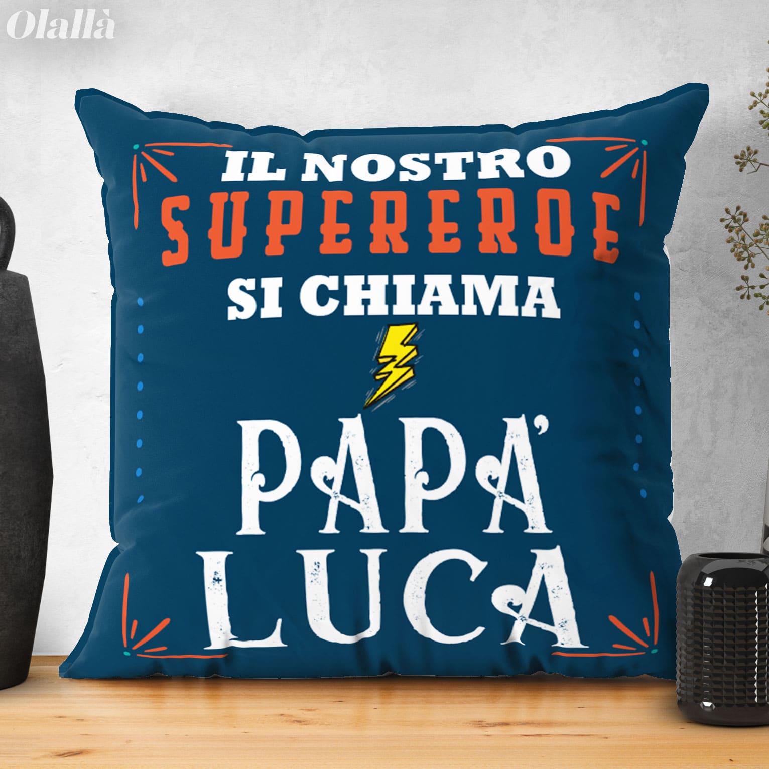 Cuscino Papa Super Eroe Personalizzato33