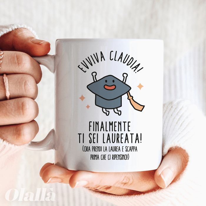 Tazza Regalo Divertente Laurea Amica