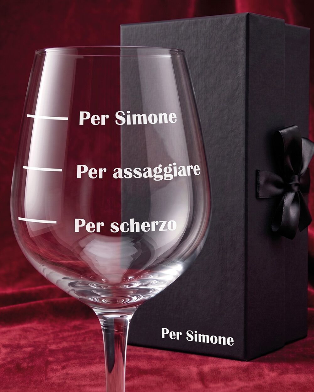 Calice con Tacche “Per Scherzo - Per Assaggiare” Personalizzato con Nome – Idea Regalo Divertente di Compleanno, per Lui - immagine 3
