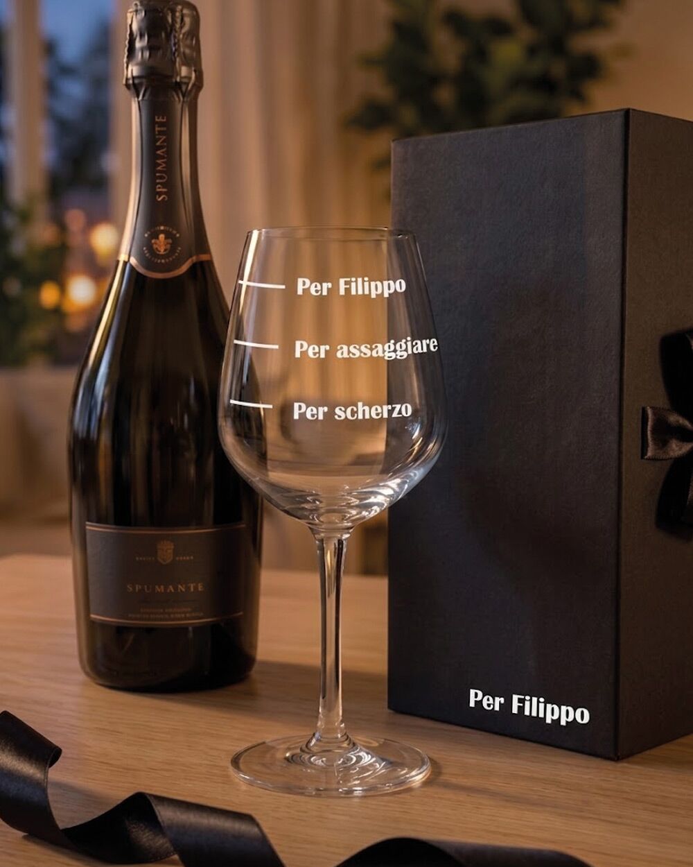 Calice con Tacche “Per Scherzo - Per Assaggiare” Personalizzato con Nome – Idea Regalo Divertente di Compleanno, per Lui - immagine 4