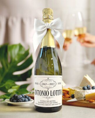 Bottiglia Spumante Etichetta Personalizzabile Regalo Compleanno 2