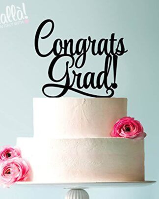 Cake Topper "Congrats Grad!" per Laurea