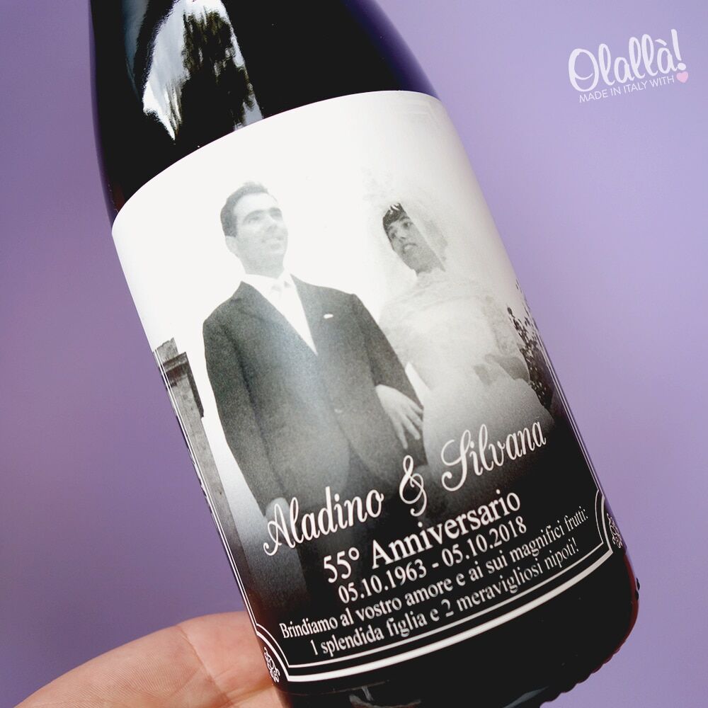 Bottiglia Personalizzata per Anniversario in Stile Vintage - immagine 3