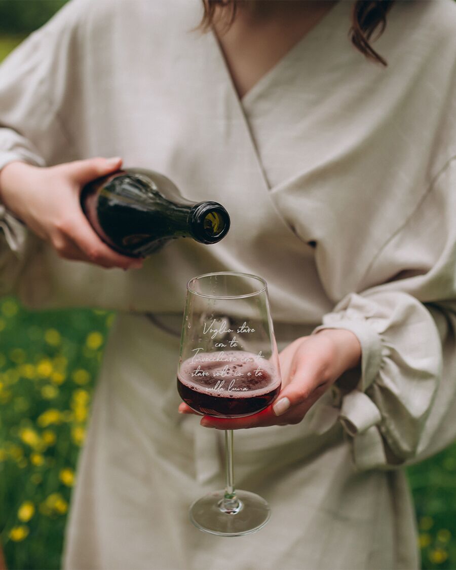 Calice Personalizzato con Citazione o Frase a Scelta - Idea Regalo Anniversario, San Valentino - immagine 3