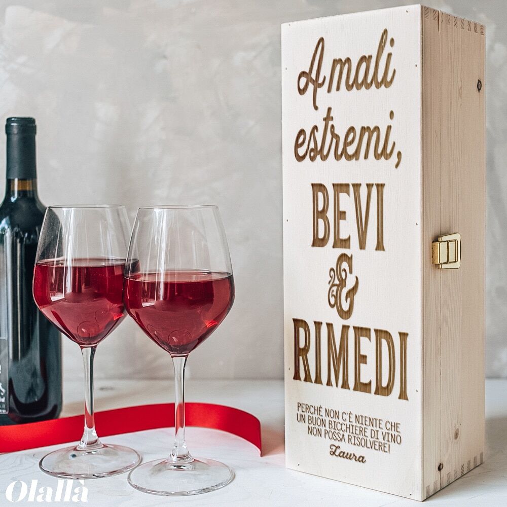 Bottiglia Personalizzata "A Mali Estremi Bevi e Rimedi" - Idea Regalo Motivazionale - immagine 5