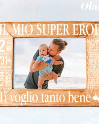 Cornice in Legno Personalizzata - Idea Regalo Festa del Papà