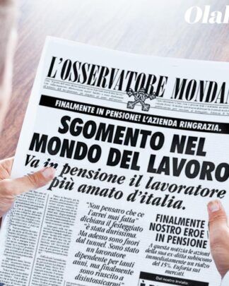 Finto Giornale Annuncio Pensione Uomo - "L'osservatore Mondano"  Idea Regalo Divertente