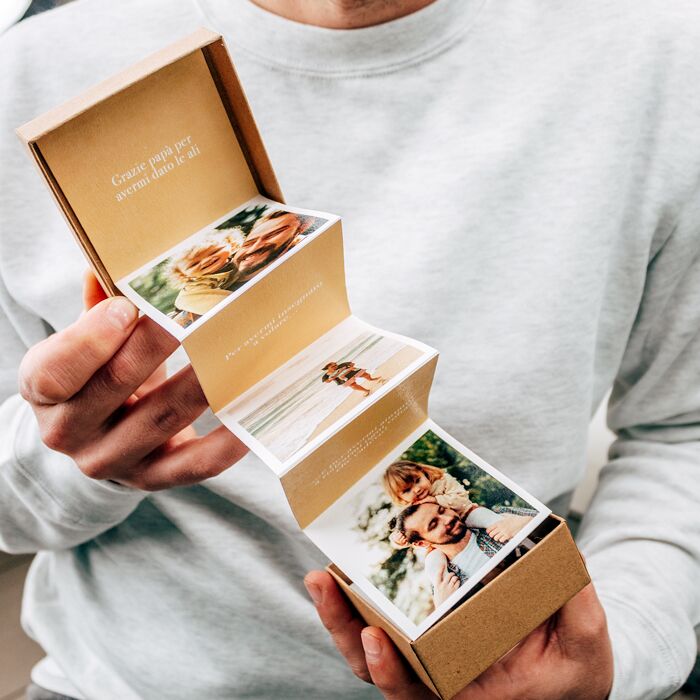 Scatolina Explosion Box dei Ricordi per il Papà Personalizzata con Foto e Dediche - Idea Regalo Festa del Papà - immagine 8