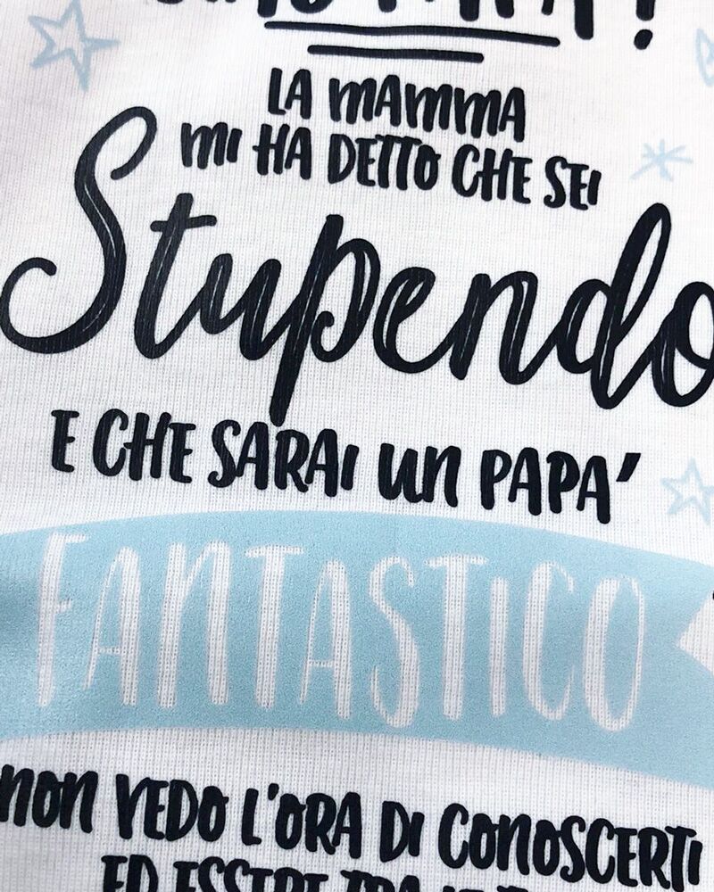 Body Personalizzato per Neonato/a per Bambino/a "Ciao Papà!" - Idea Regalo Festa del Papà Versione Bimbo - immagine 3