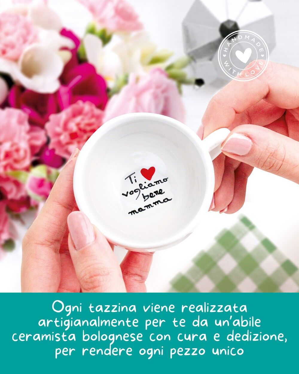 Tazzina da Caffè Personalizzata con Messaggio Segreto per la Mamma - Idea Regalo Effetto Sorpresa Festa della Mamma, Compleanno e per Mamme Che Amano Il Caffè - immagine 2