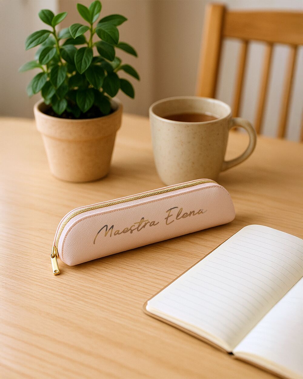 Astuccio Portapenne in Ecopelle Personalizzato con Nome in Corsivo - Idea Regalo Maestre, Fine Anno Scolastico - immagine 8