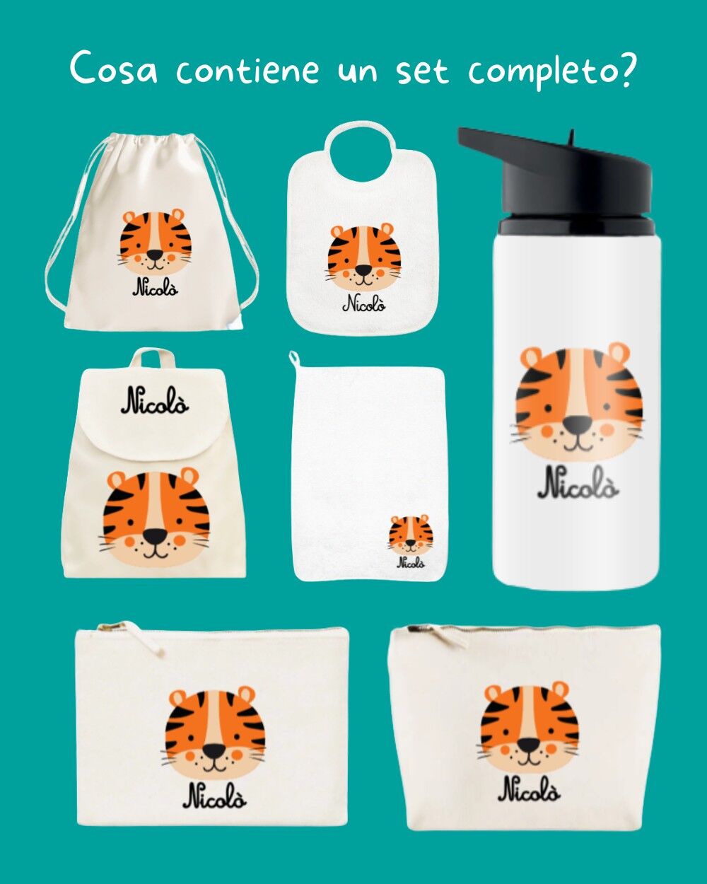 set-asilo-scuola-pochette-bavaglino-sacca-borraccia-zainetto