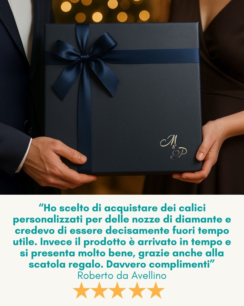 Coppia di Calici, Set 2 Calici da Vino Personalizzati con Nomi e Data in Corsivo - Idea Regalo per Anniversario, Matrimonio - immagine 19