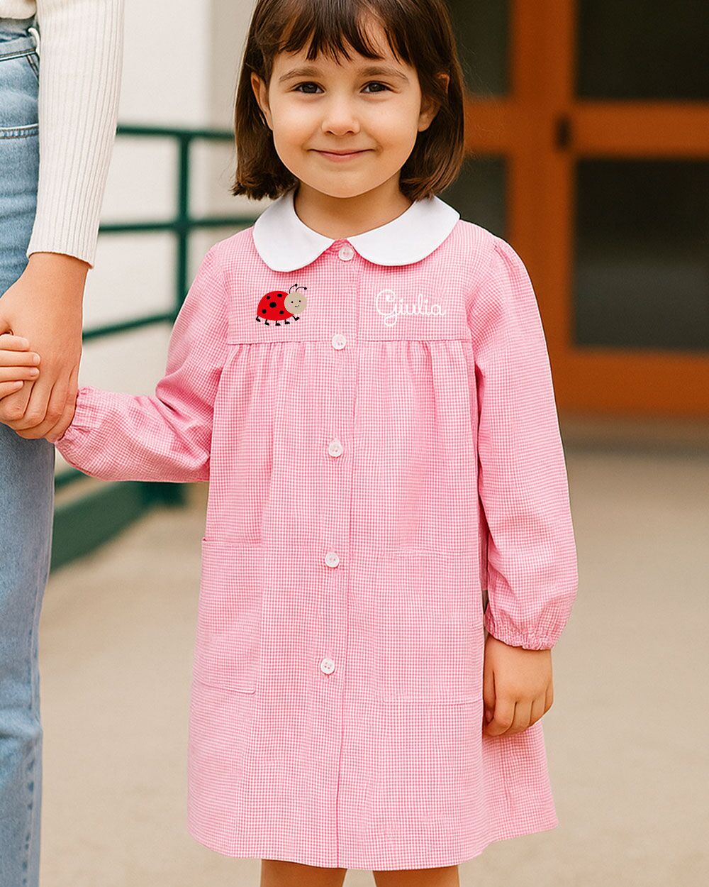 grembiule-bambina-scuola-personalizzato-siggi-quadretti-rosa
