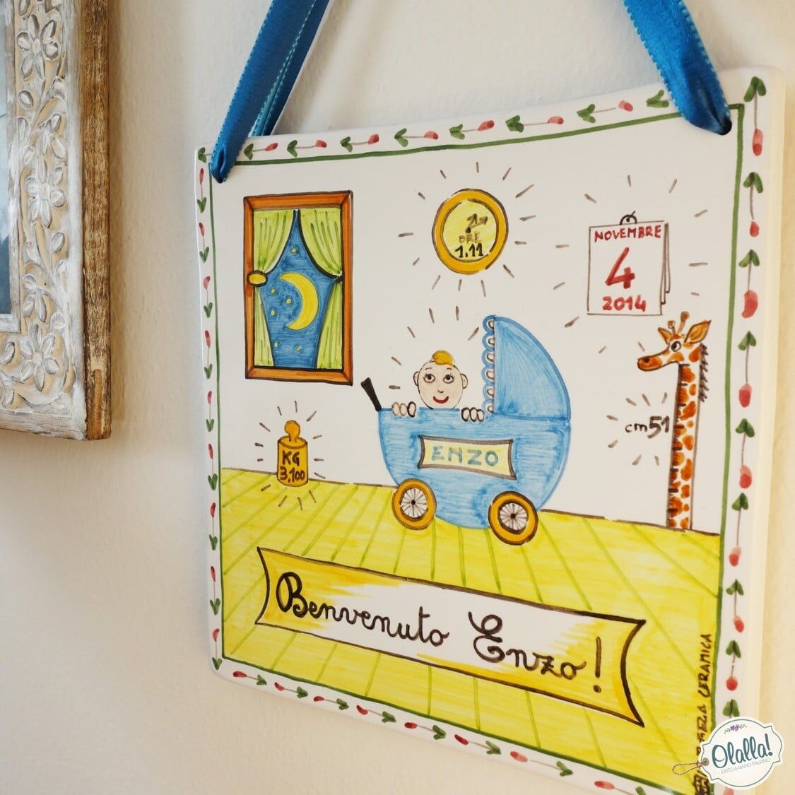 Piastrella Nascita Personalizzata 9