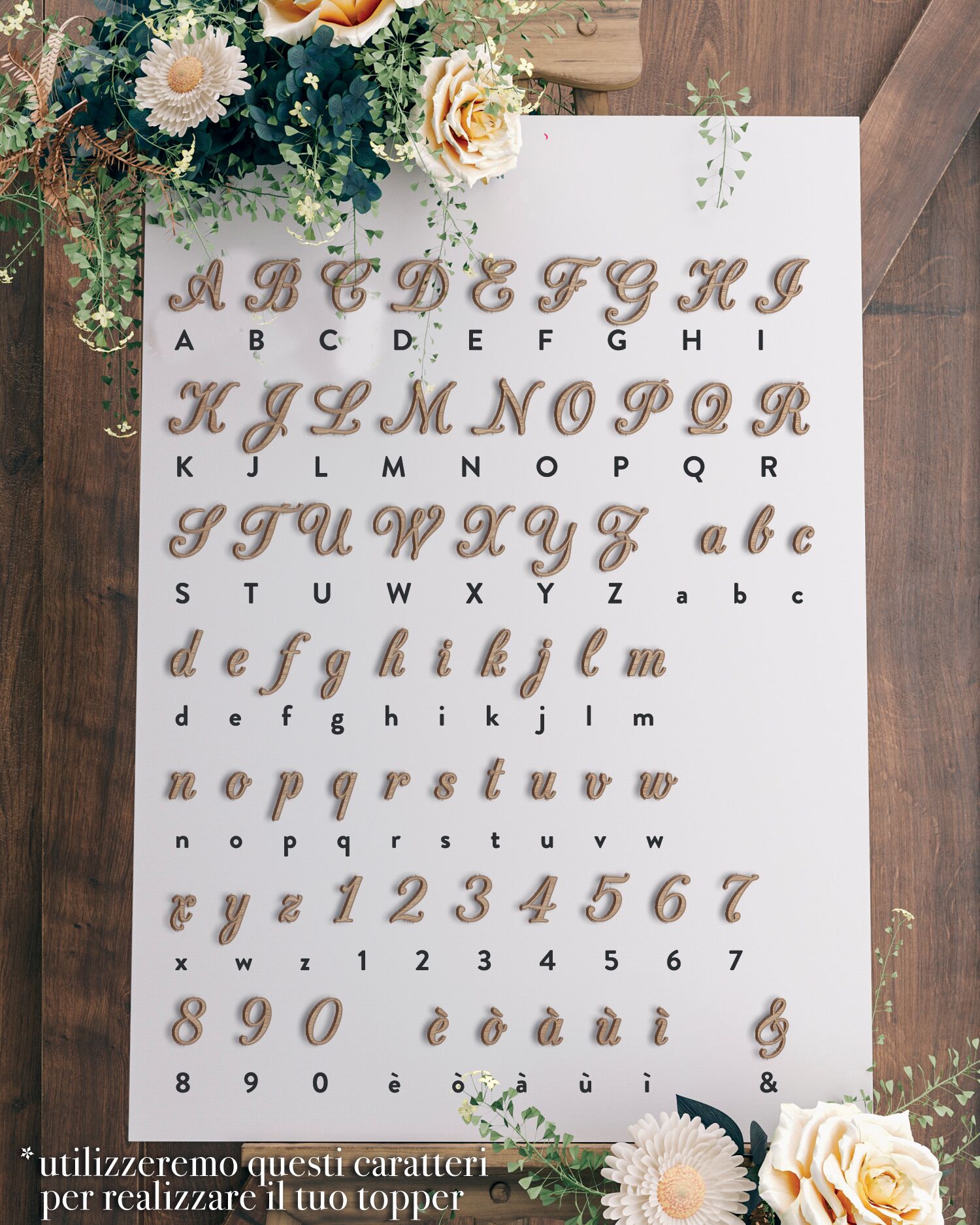 Caratteri Cake Toppers Legenda Cacchampagne