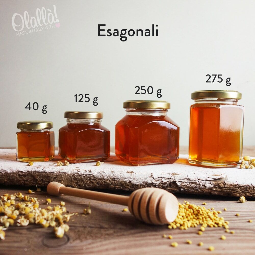 Vasetti Miele Bomboniera Esagonali