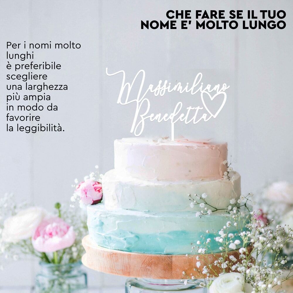 CAKE TOPPER ISTRUZIONI NOME LUNGO