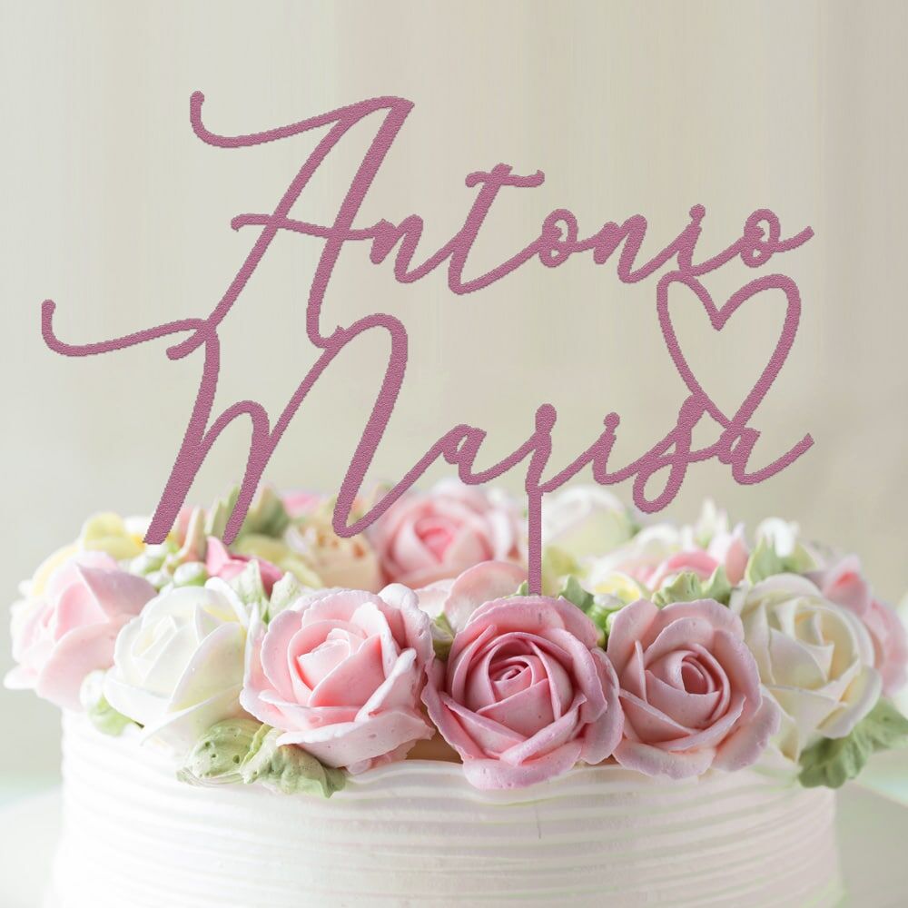 Cake Topper Nomi Calligrafico