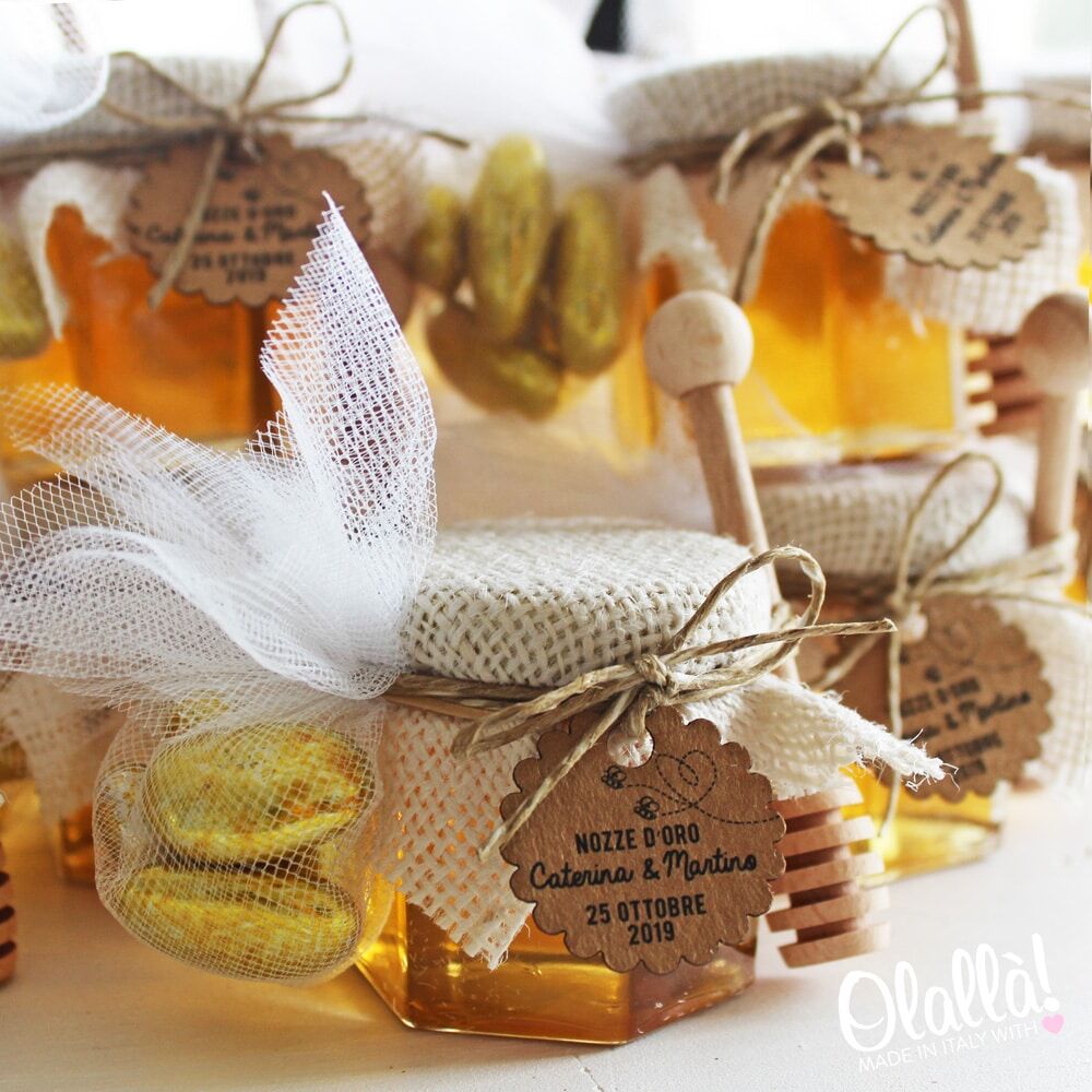 Bomboniere Nozze Oro Vasetti Miele 1