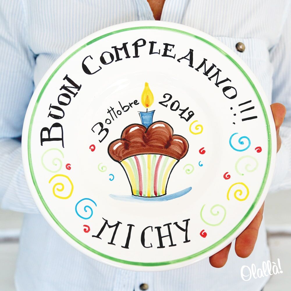 Piatto Ceramica Personalizzato Compleanno 4 1 1